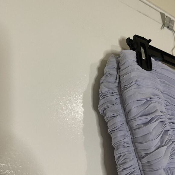 Ted Baker FINELLA One shoulder maxi bridesmaid dress chiffon light blue gown 2 - Picture 9 of 12